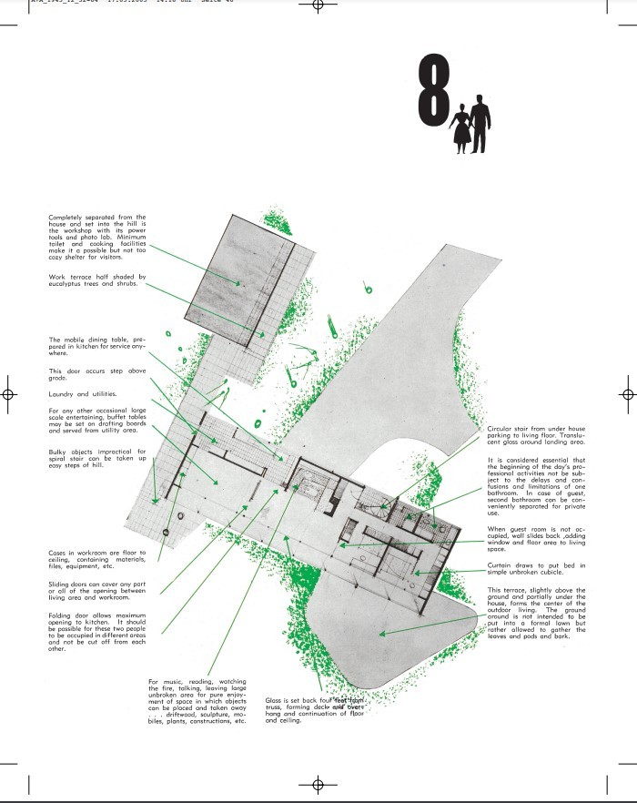 Casa Eames, planos originales del proyecto inicial