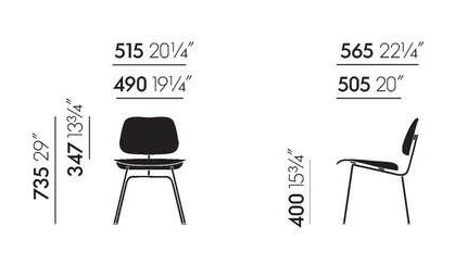 Dimensiones silla DCM