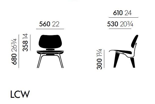 Dimensiones silla LCW 