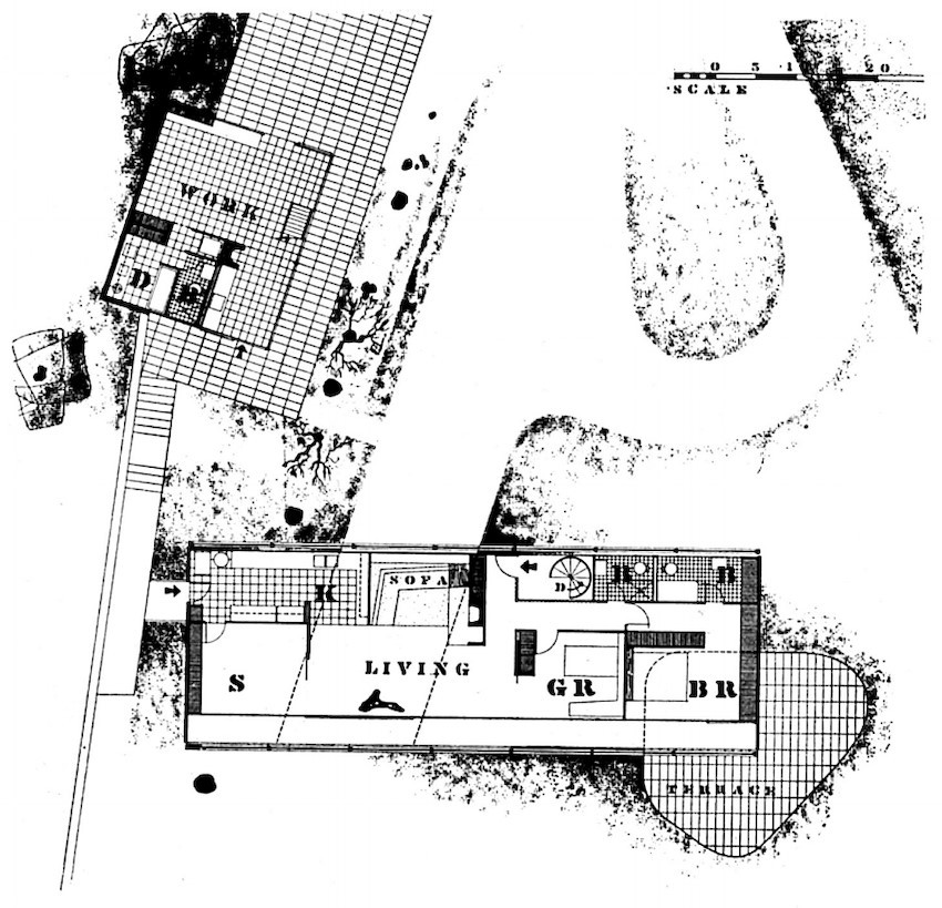 Plano original Casa Eames primera version