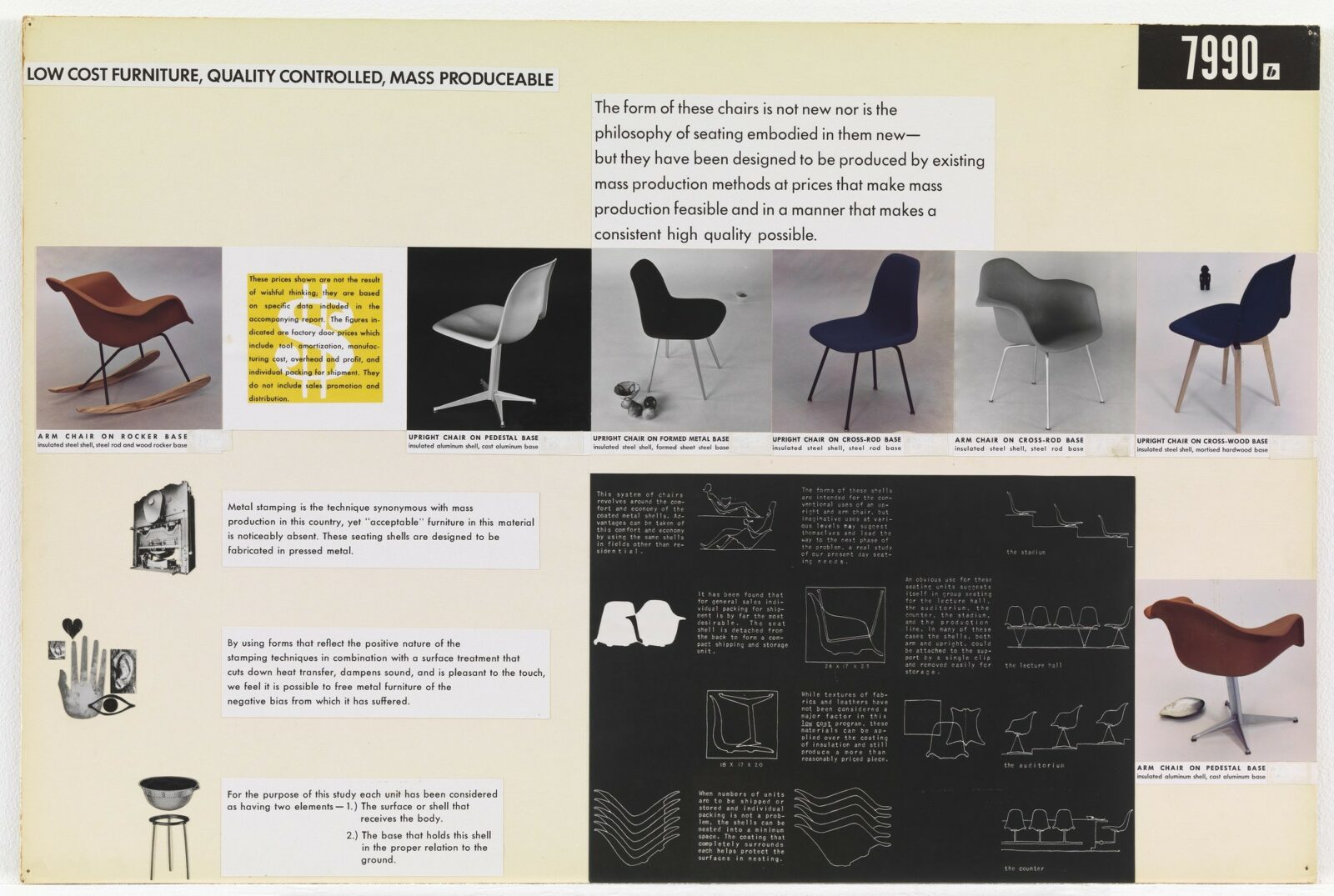 Charles Eames Ray Eames - 2_Panel de entrada para el Concurso internacional MoMA de muebles de bajo costo 1949