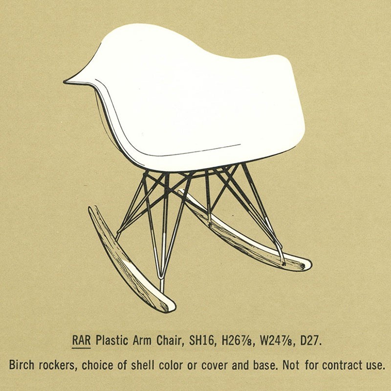 Anuncio de sillas de plástico Herman Miller original de 1950
