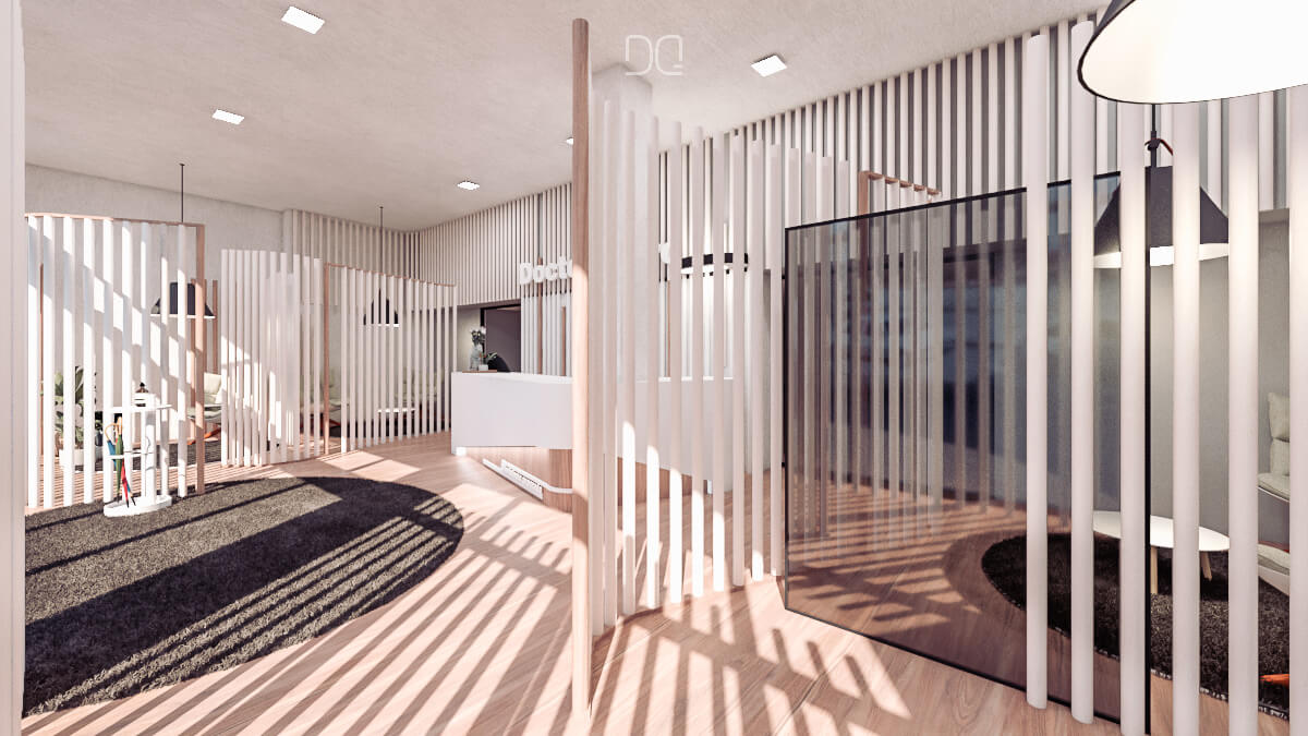 Proyecto interiorismo clínica dental Lugo Galicia